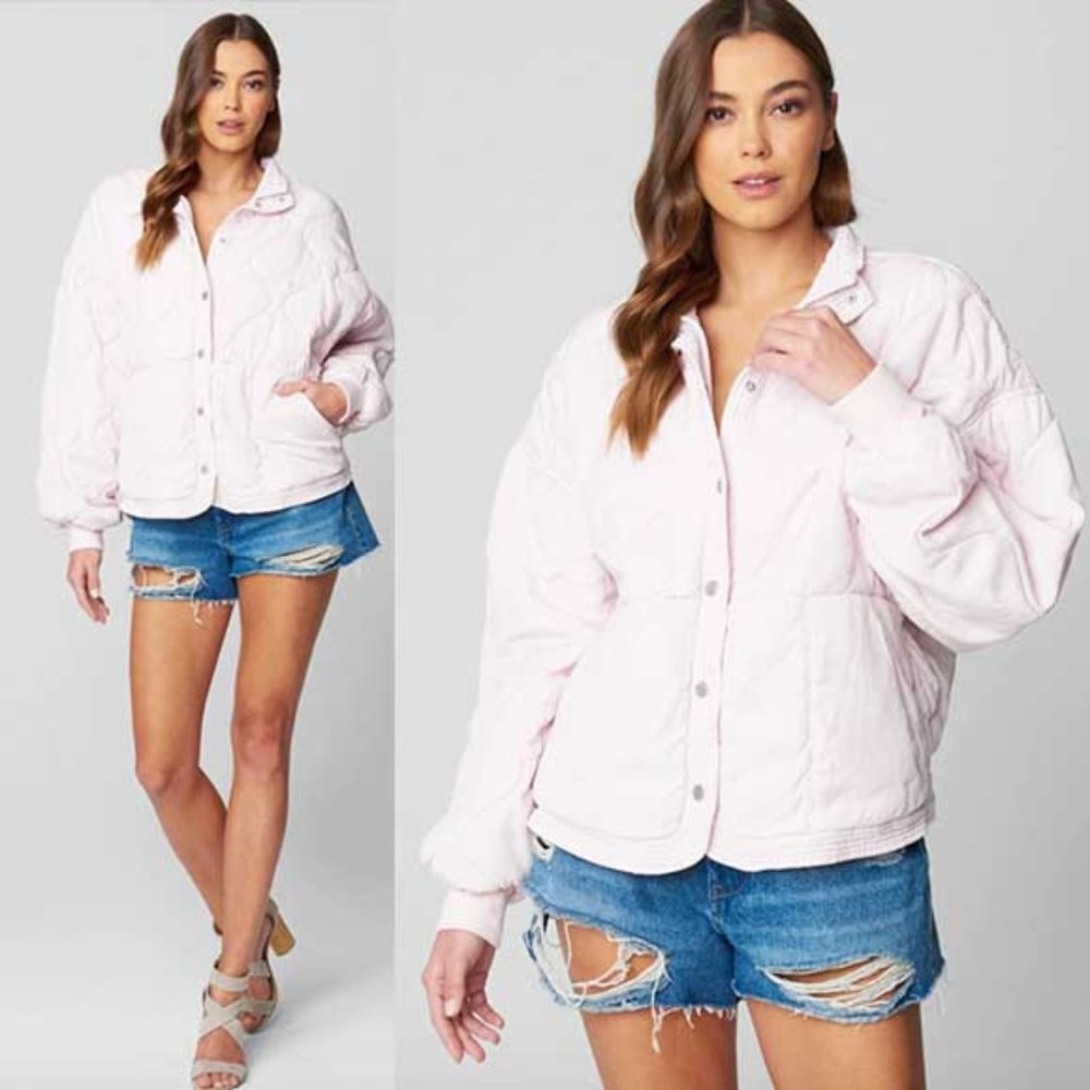 Blank NYC Light Pink Quilted Jacket